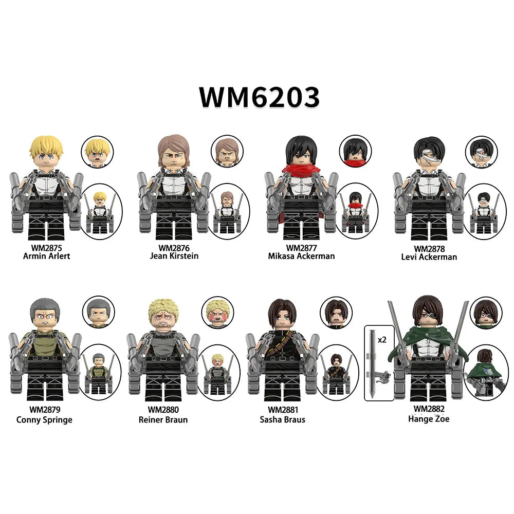 Zestaw figurek Attack On Titan - Zestaw x8